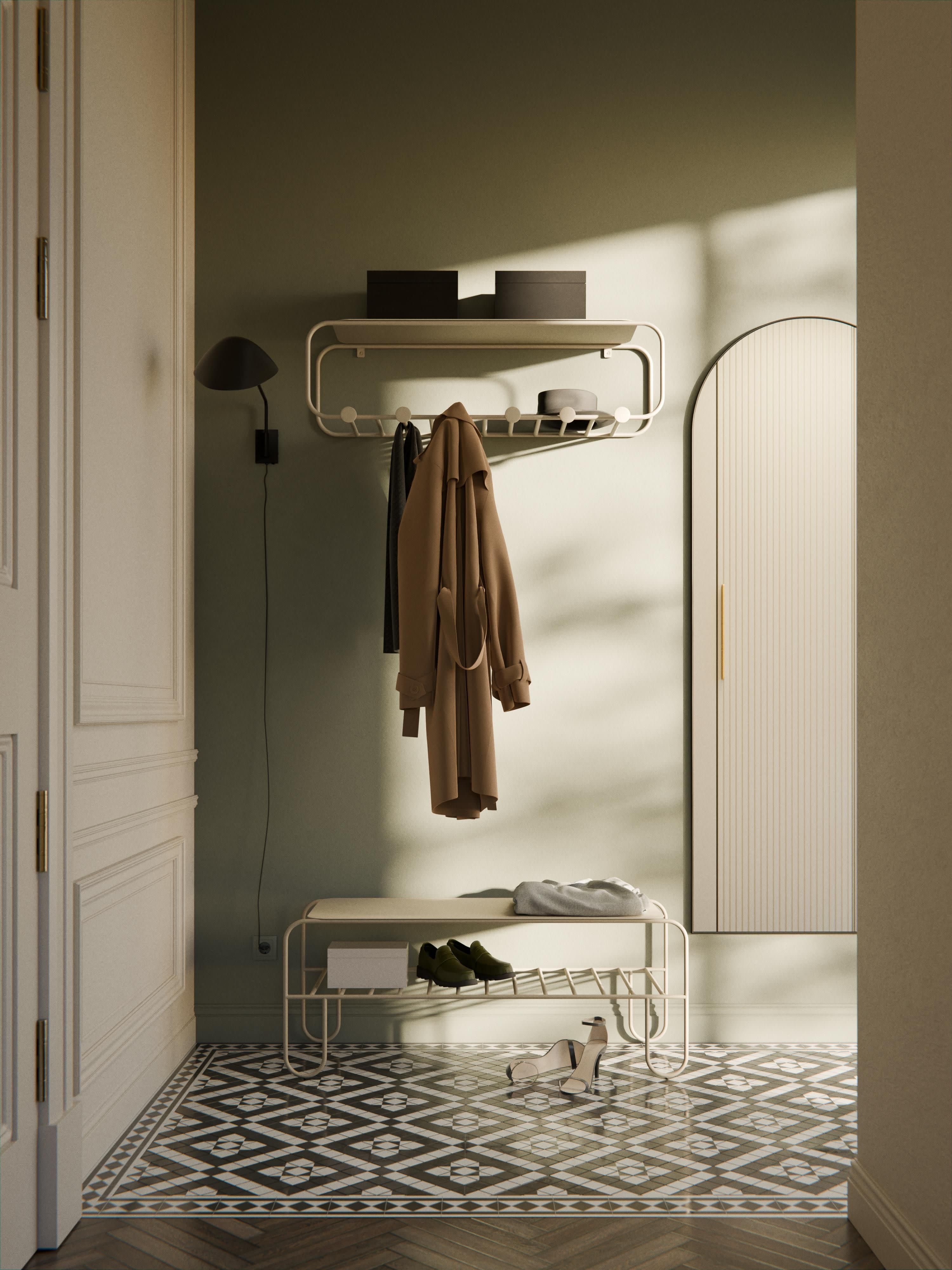 Wandgarderobe Nash aus Metall