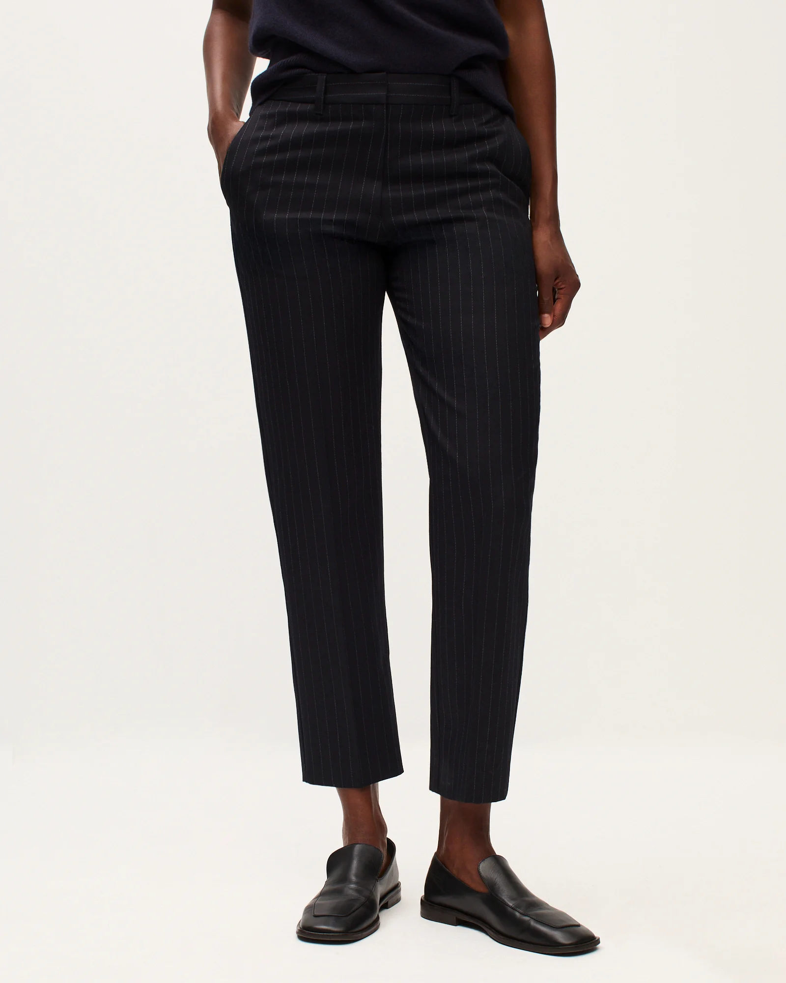 Pantalon cigarette en laine MARGUERITE