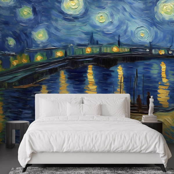 Feeby Fototapeta, Gwiaździsta noc nad Rodanem - V. van Gogh 150x105