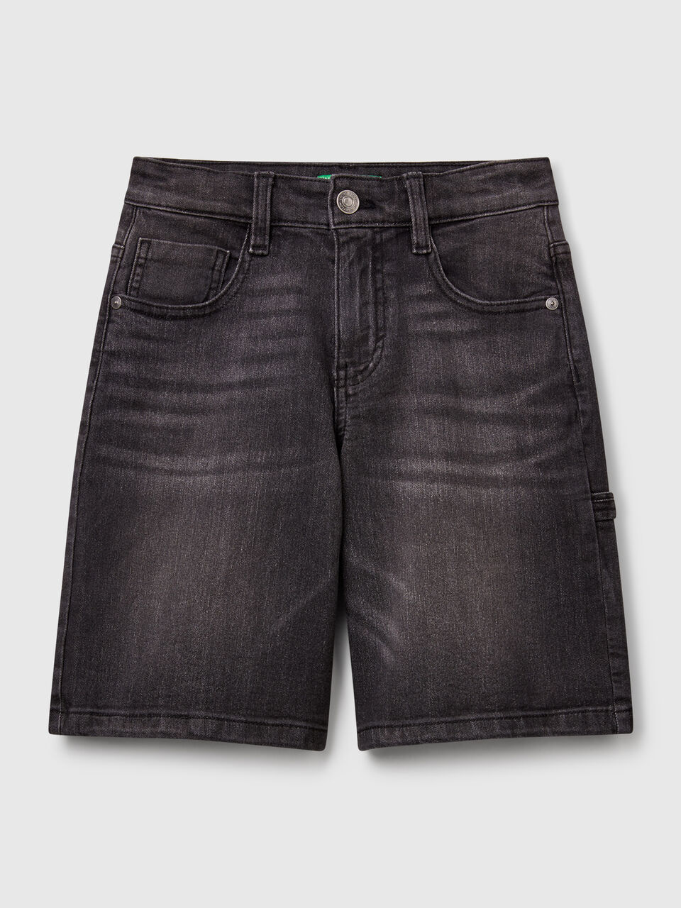 Straight fit denim bermudas