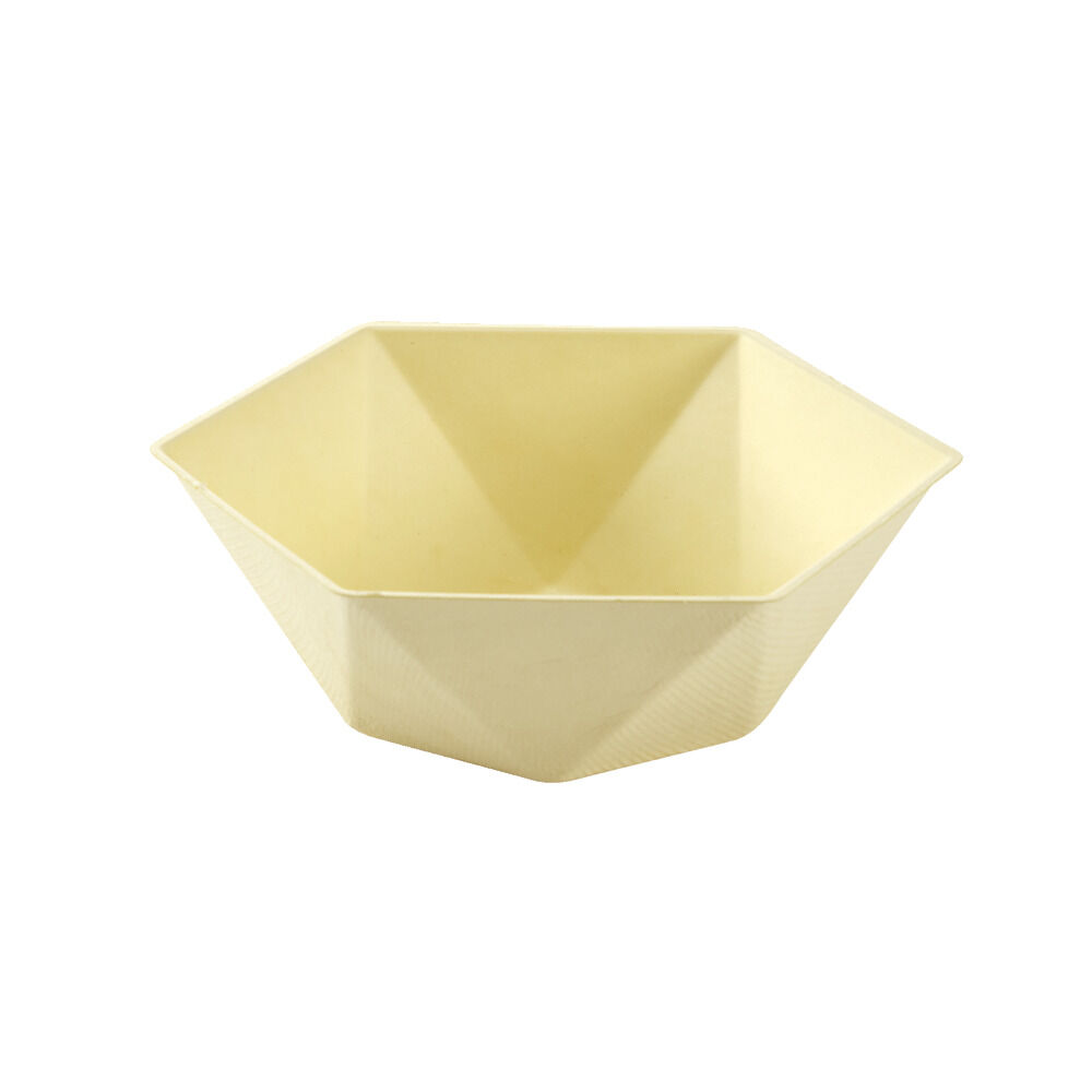 Bol en carton x8 forme hexagonale beige
