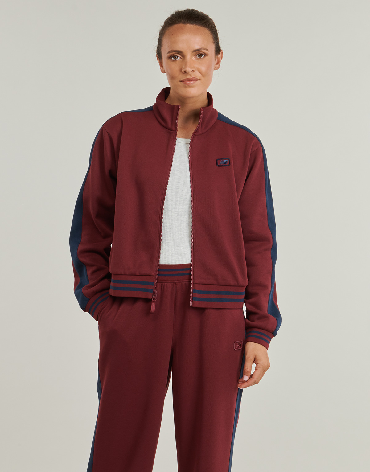 New Balance - POST SEASON PIQUE TRACK JACKET - Bordeaux