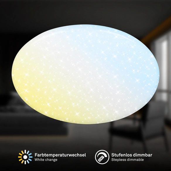 Leuchte, LED Deckenleuchte Sternencover, 72 W, weiß