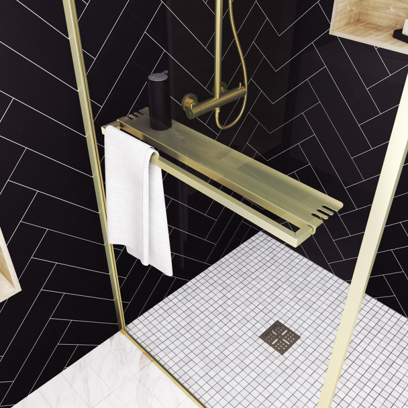 Paroi de douche Golden Edge Shelf 90 x 200 cm AURLANE