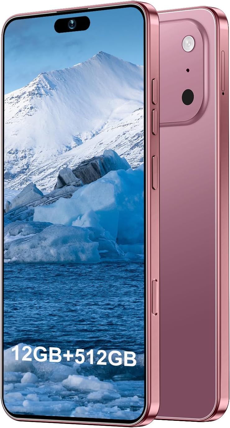 17PM Smartphone: Snapdragon 8 Gen 3, 12GB RAM + 512GB Storage, 7000mAh Battery, 6.99-inch Display, 68MP+108MP Camera, Android 15, 5G, Dual SIM - Superior OS Outperforms Competitors (Rose)