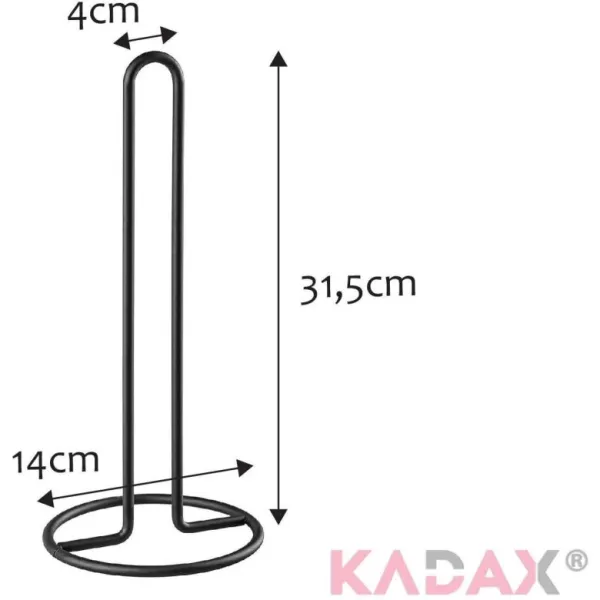Stojak Uchwyt Na Ręcznik Papierowy Stal Czarny32cm