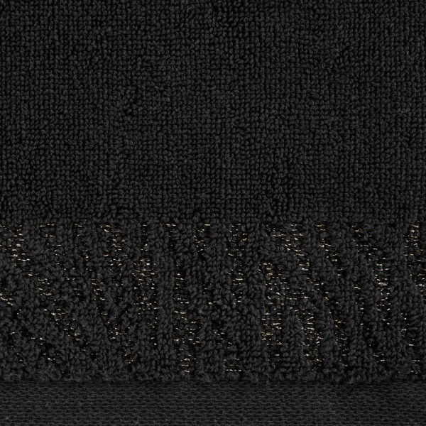 Ręcznik Margo 70x140 czarny z bordiurą i błyszczącą nicią 500 g/m2