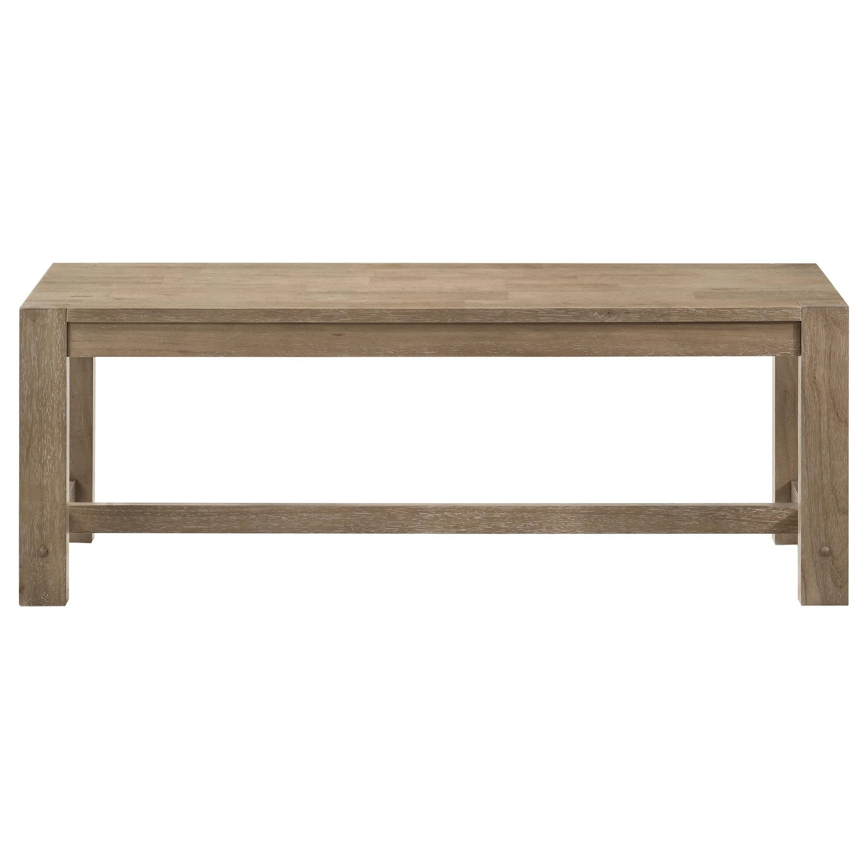 Scott Dining Bench with Trestle Base, Backless Brown Hardwood, 47 Inch