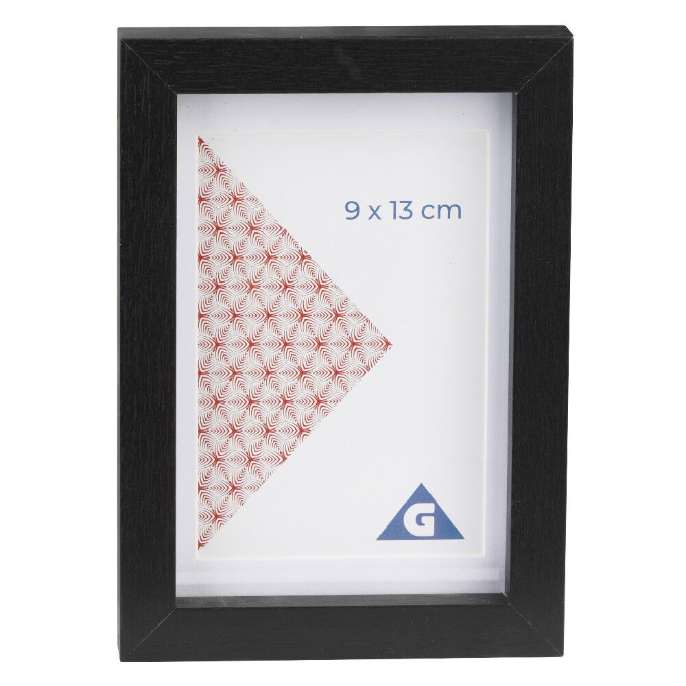 Cadre photo bois noir 12x17cm pour photo 9x13cm