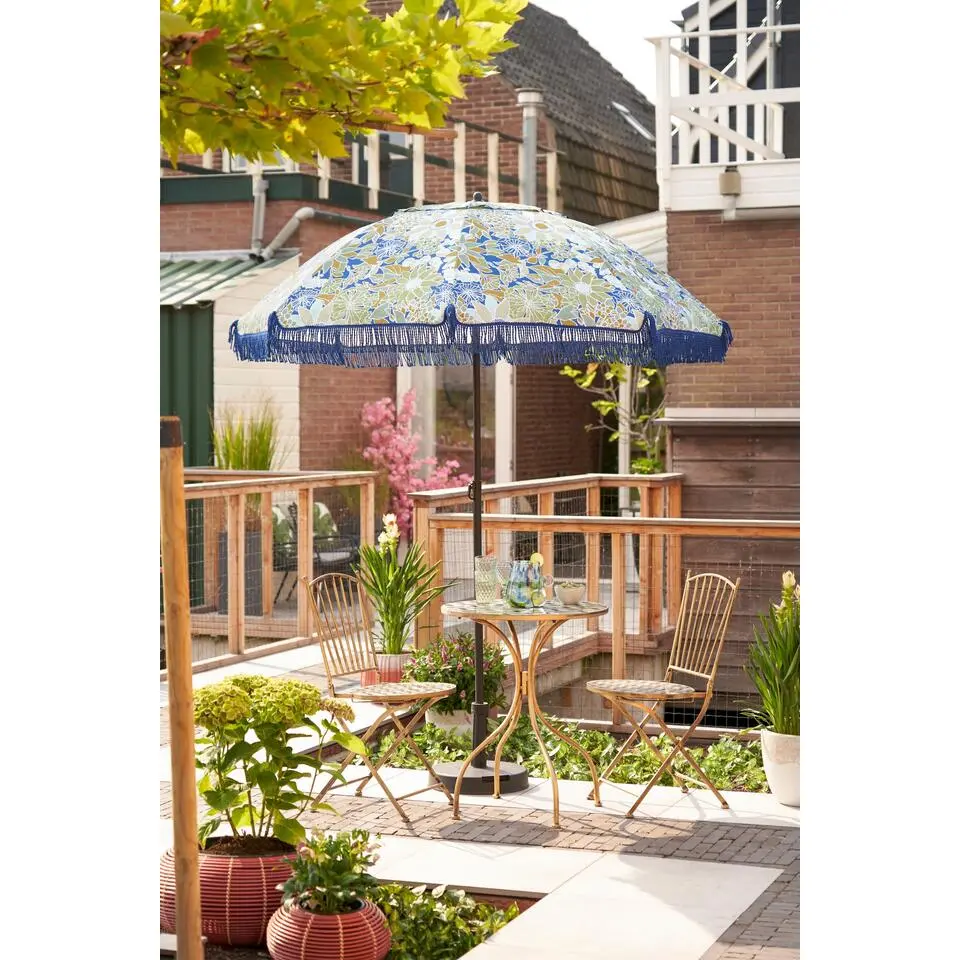 Mica Decorations Parasol - H238 x &Oslash;220 cm - Blauw