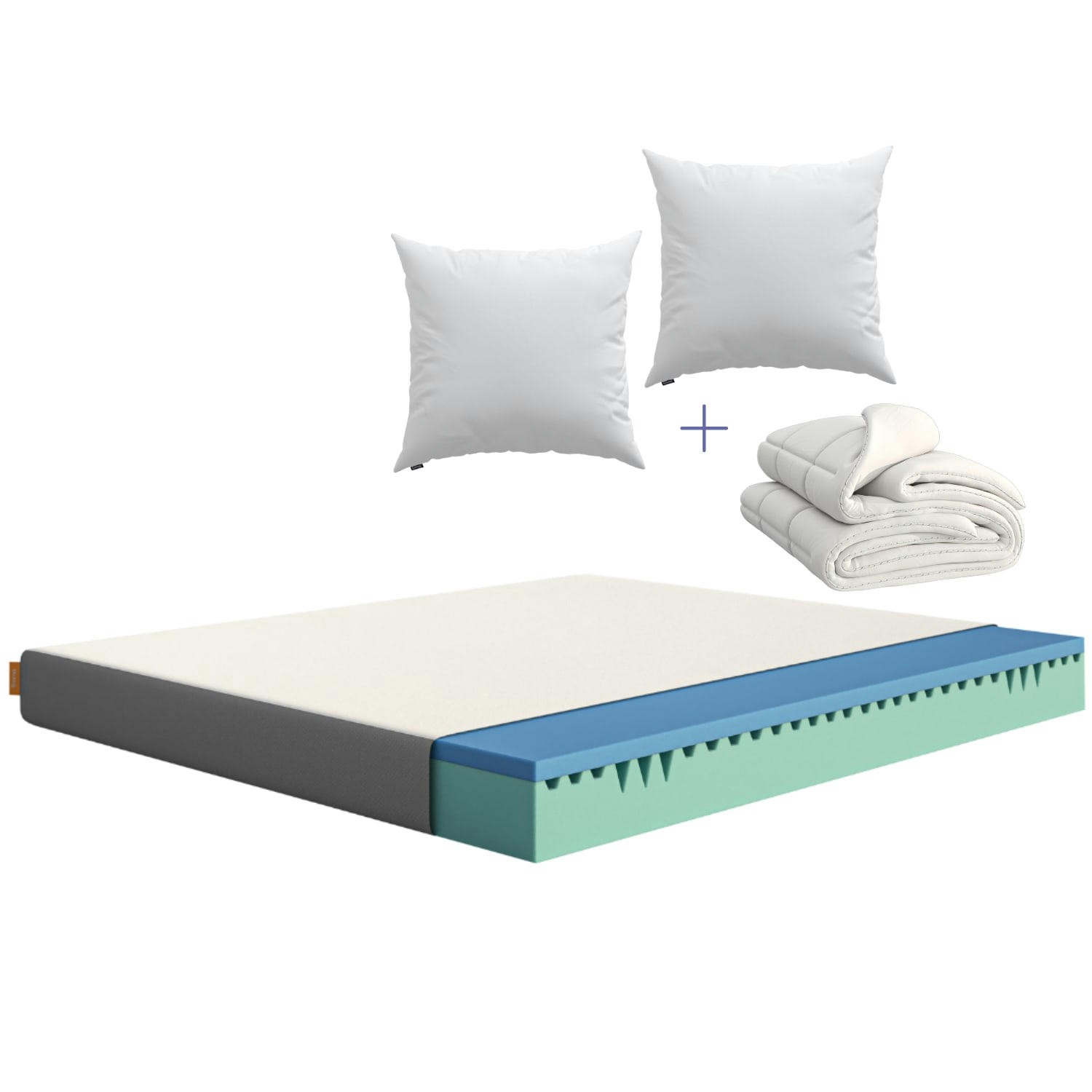 - Pack 160x200 - Matelas Confort + Couette + Oreiller Nuage