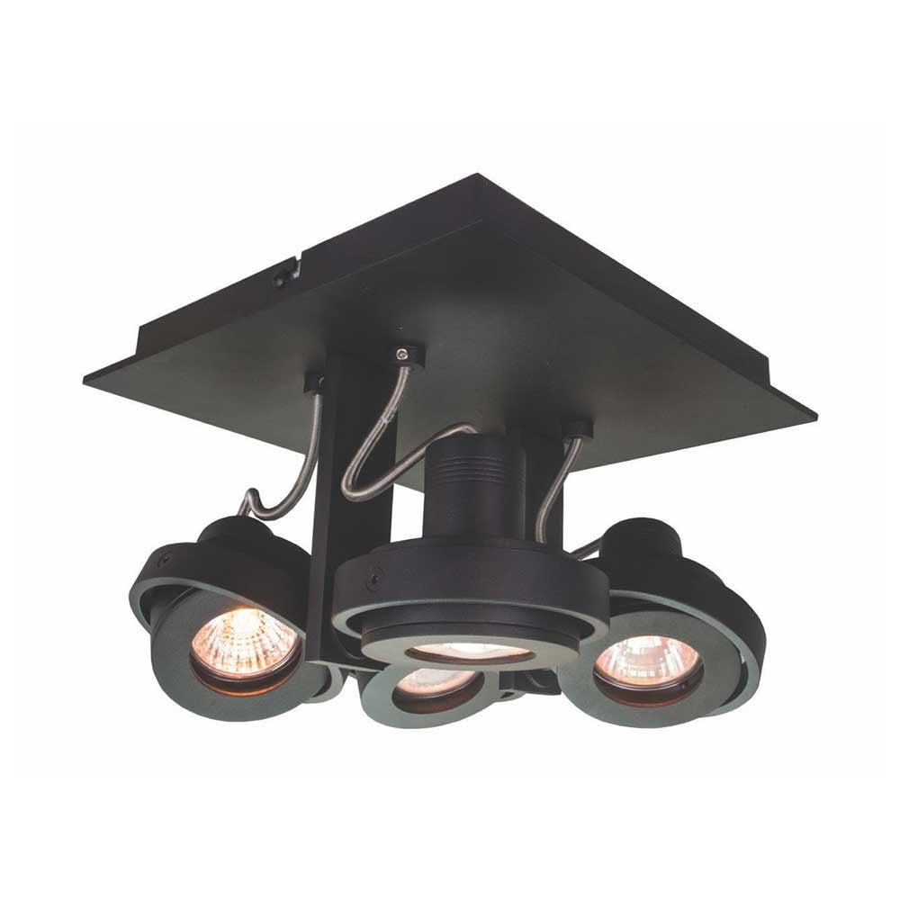 Artdelight spot Meist - 4 lichts - 23 x 15  cm - zwart