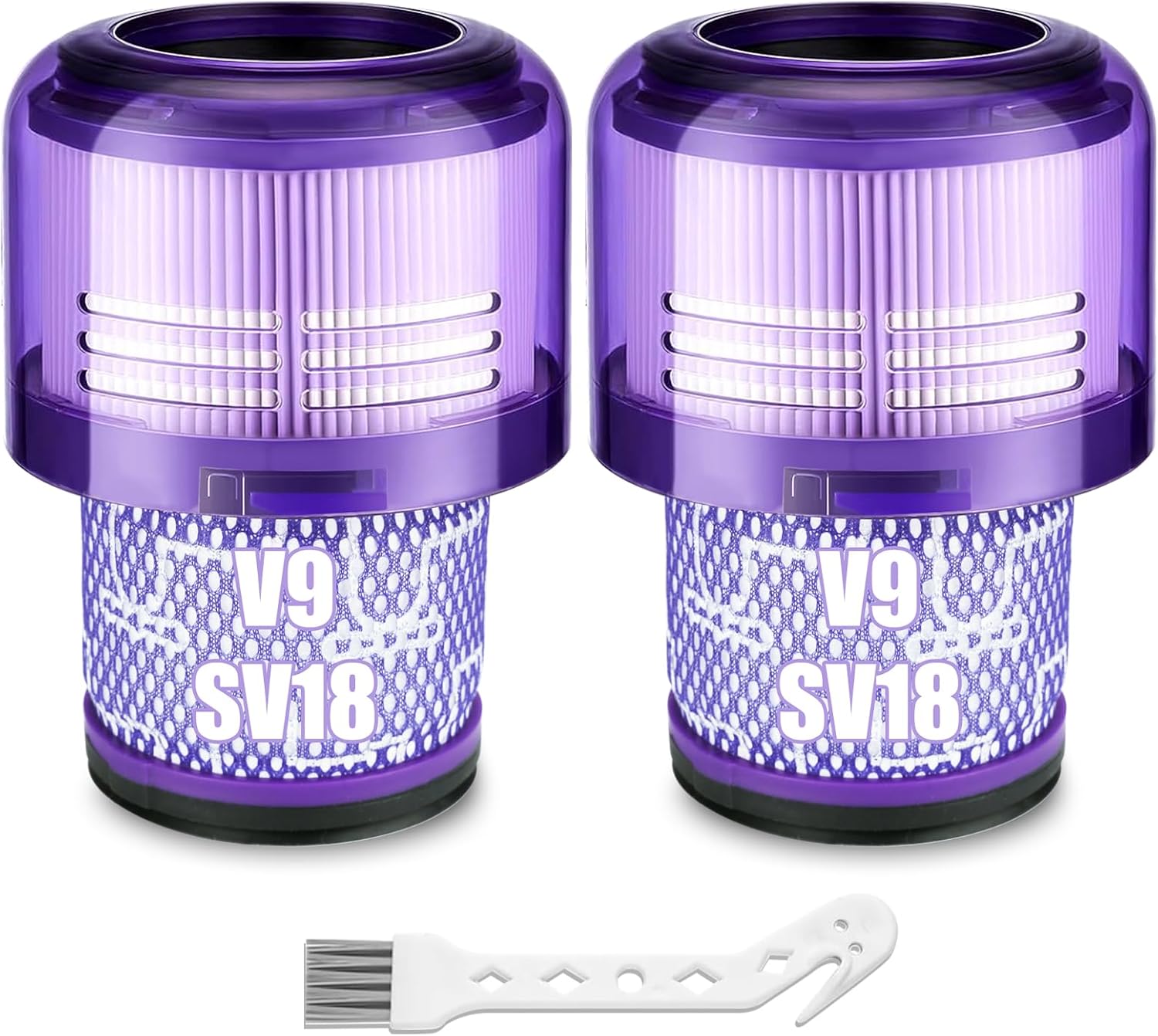 Lemige 2 Pack V9 SV18 Vacuum Filter Replacement Parts for Dyson V9 Motorbar SV18 Digital Slim Cordless Vacuum, For Dyson Filter Replacement Part No. 970612-01
