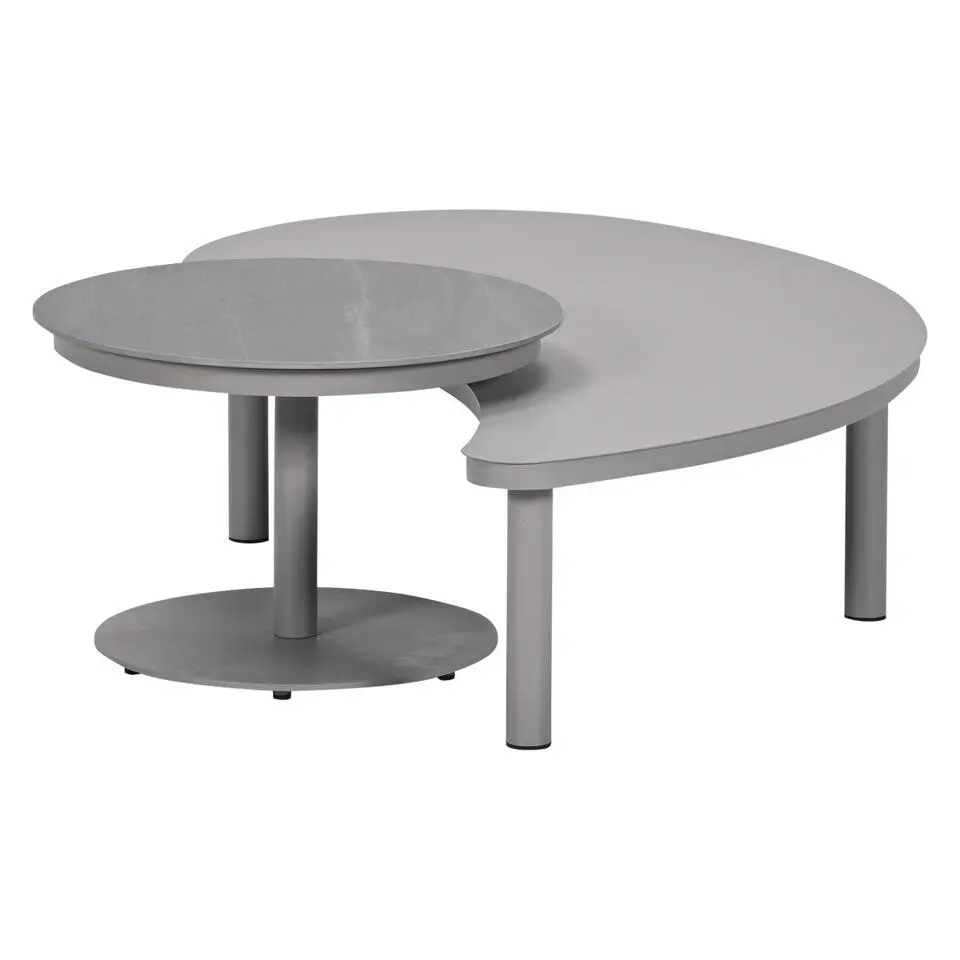 Garden Impressions Zante loungetafels set van 2 - taupe - cantostone Napoli sand