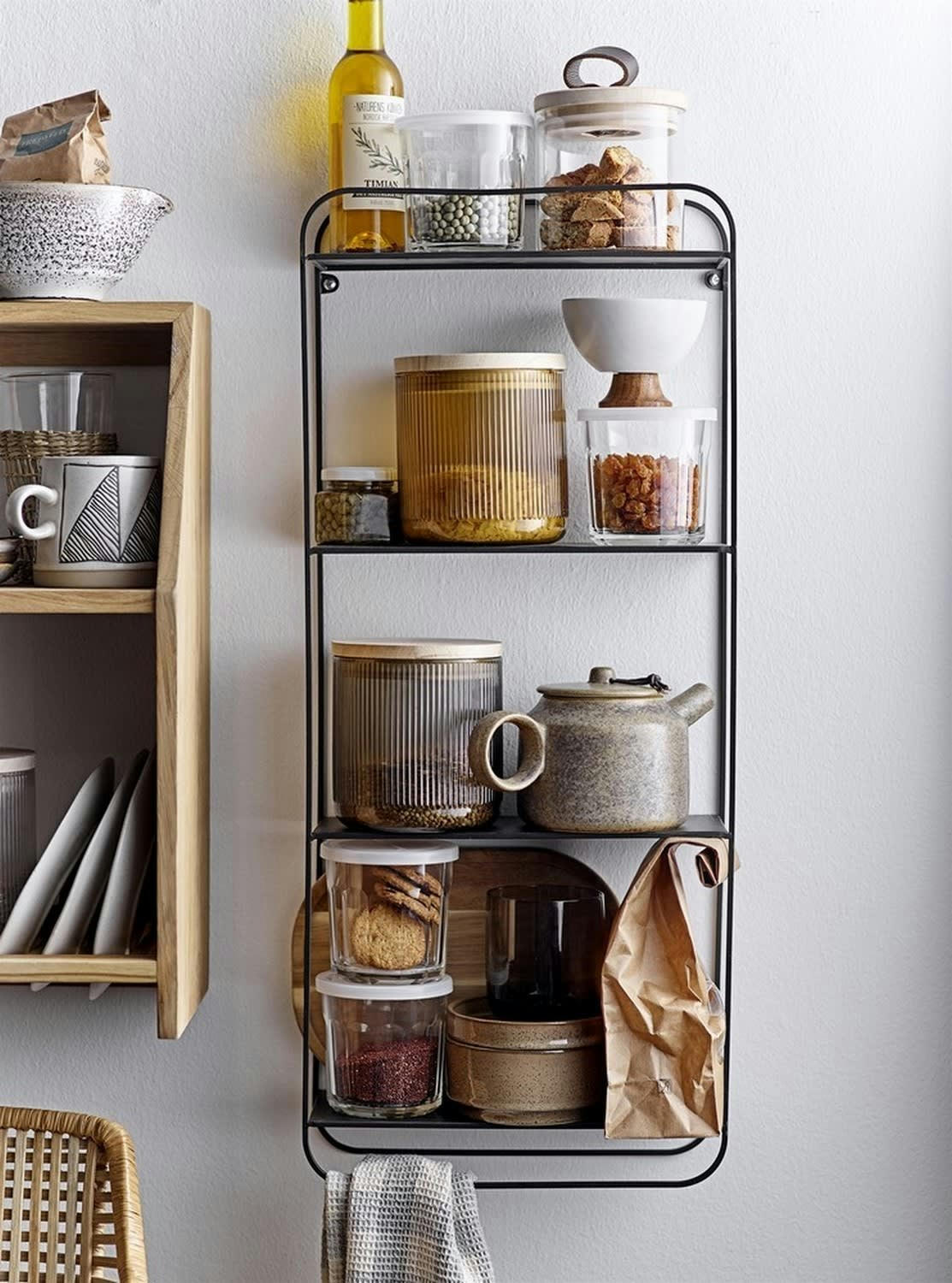 JUAN - Etagère en métal noir 30x11.50x70