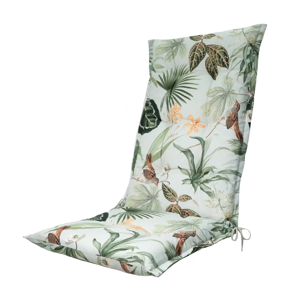 Madison - Tuinstoelkussen Hoge Rug Grasse green - Ca. 123x50 cm - Set van 4