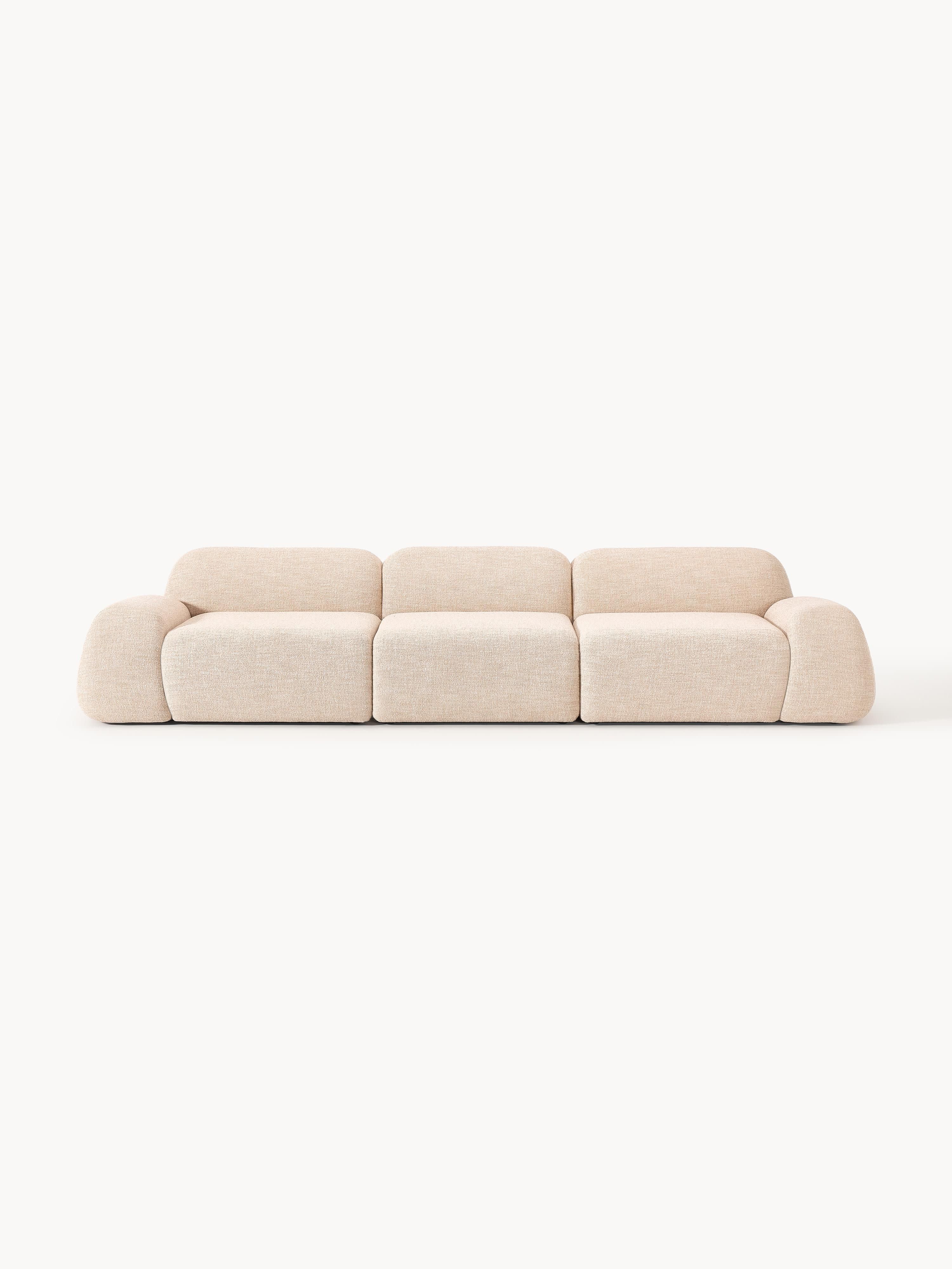 Modulares Bouclé-Sofa Wolke (4-Sitzer)