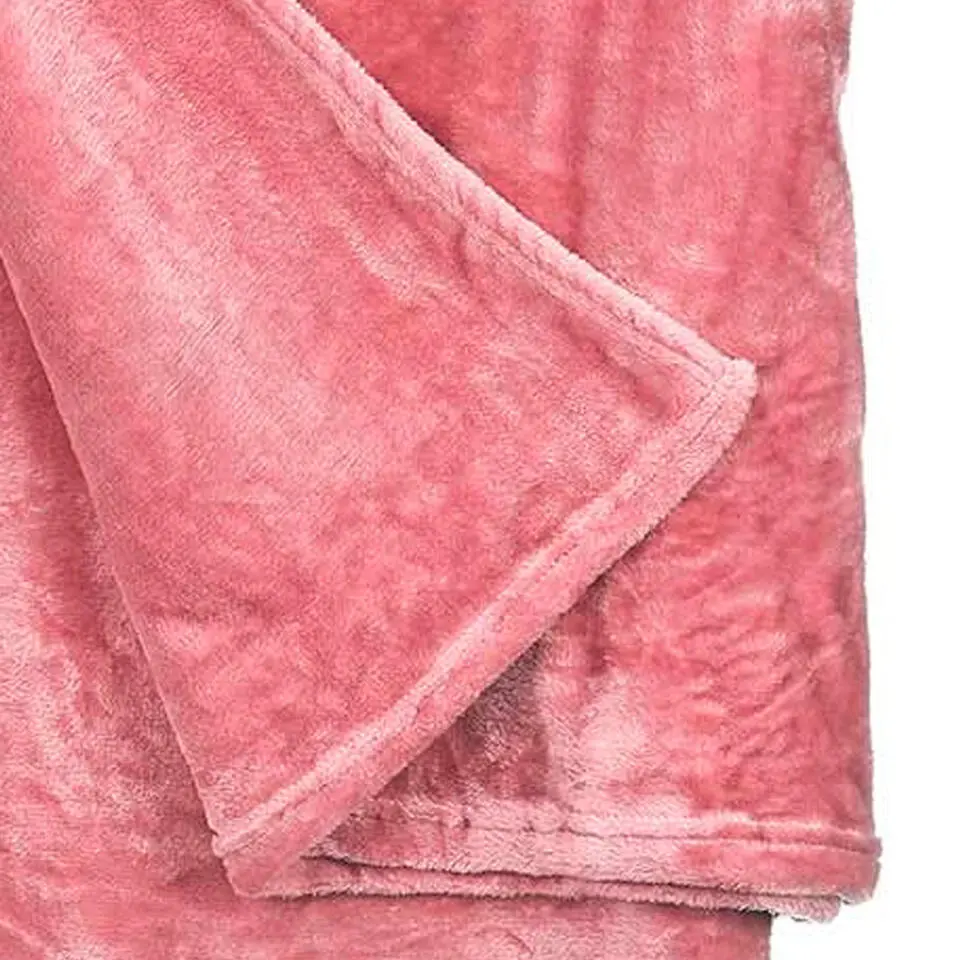 Giftdecor Fleece plaid - roze - XL - polyester - 130x160cm