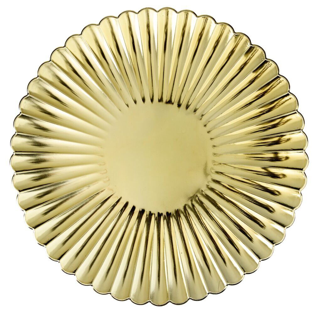 Sous-assiette forme fleur Ø33 cm doré