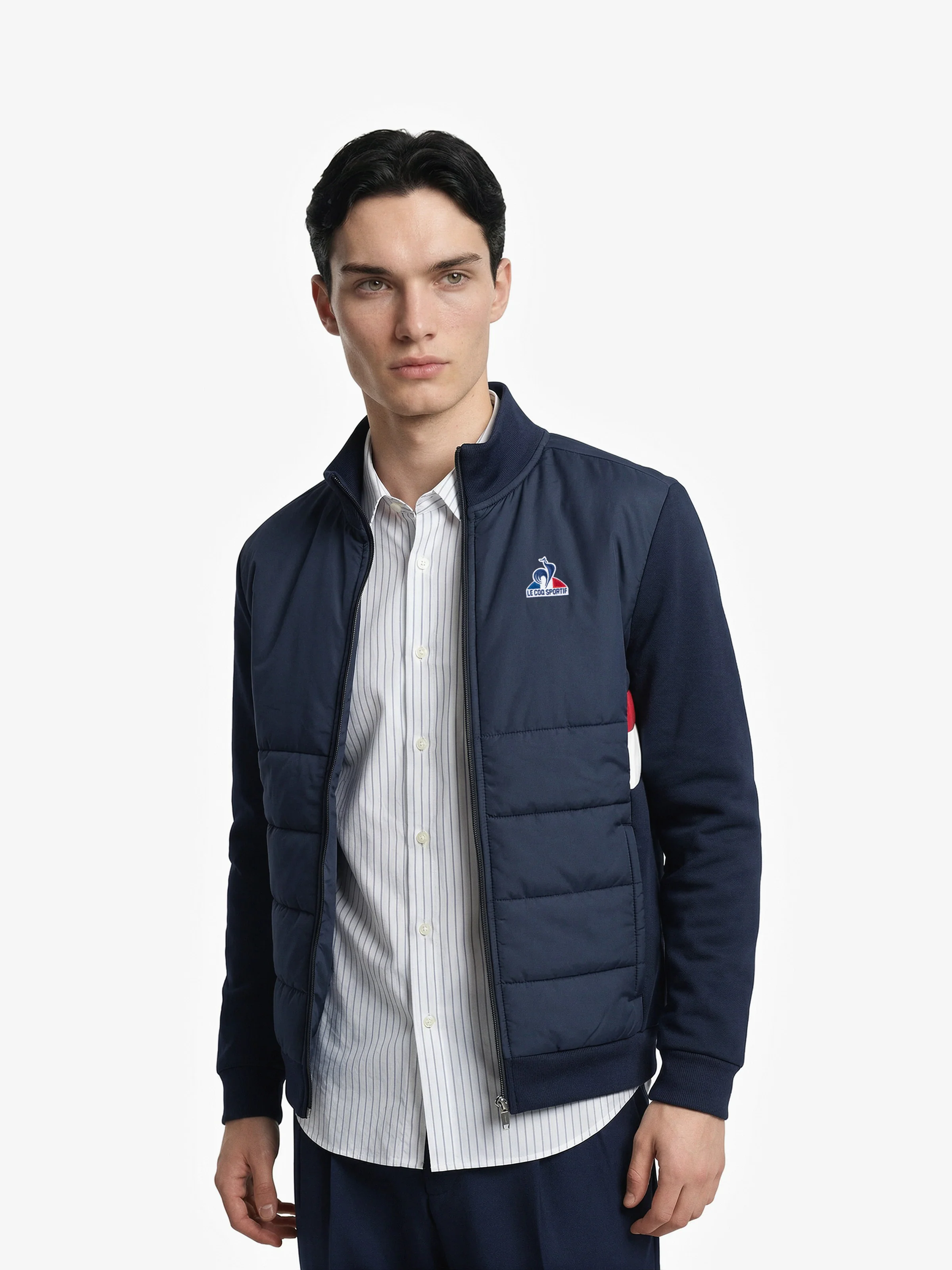 Veste Tricolore bi-matière matelassée déperlante