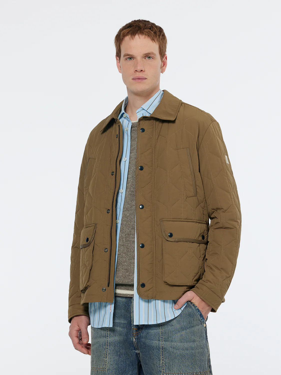 Geometric Quilted Coat