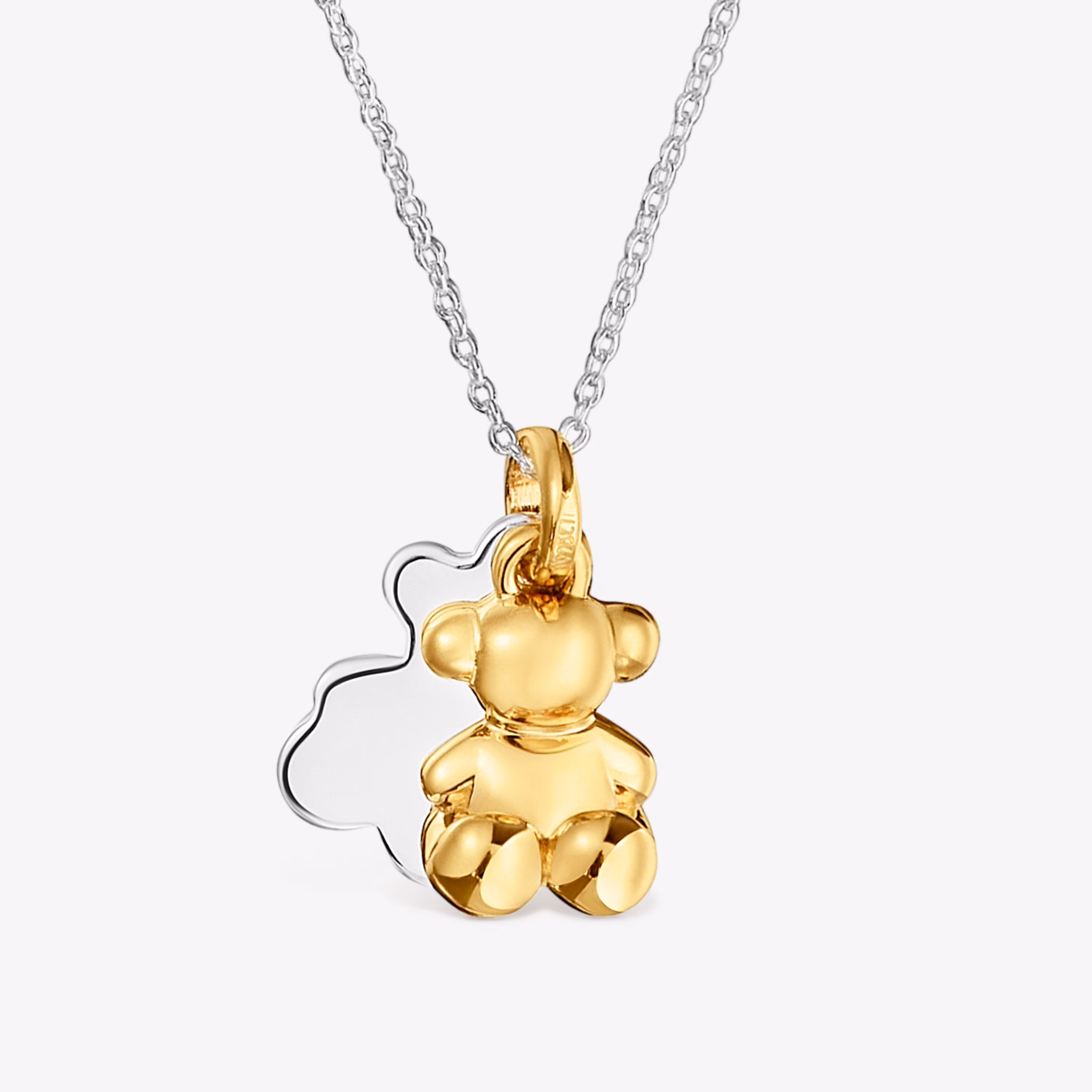 Collar bicolor con doble oso Bold Bear