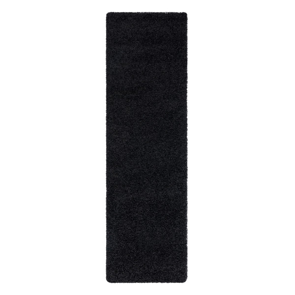Dywan, Chodnik SOFFI shaggy 5cm czarny - do kuchni, 60x200 cm