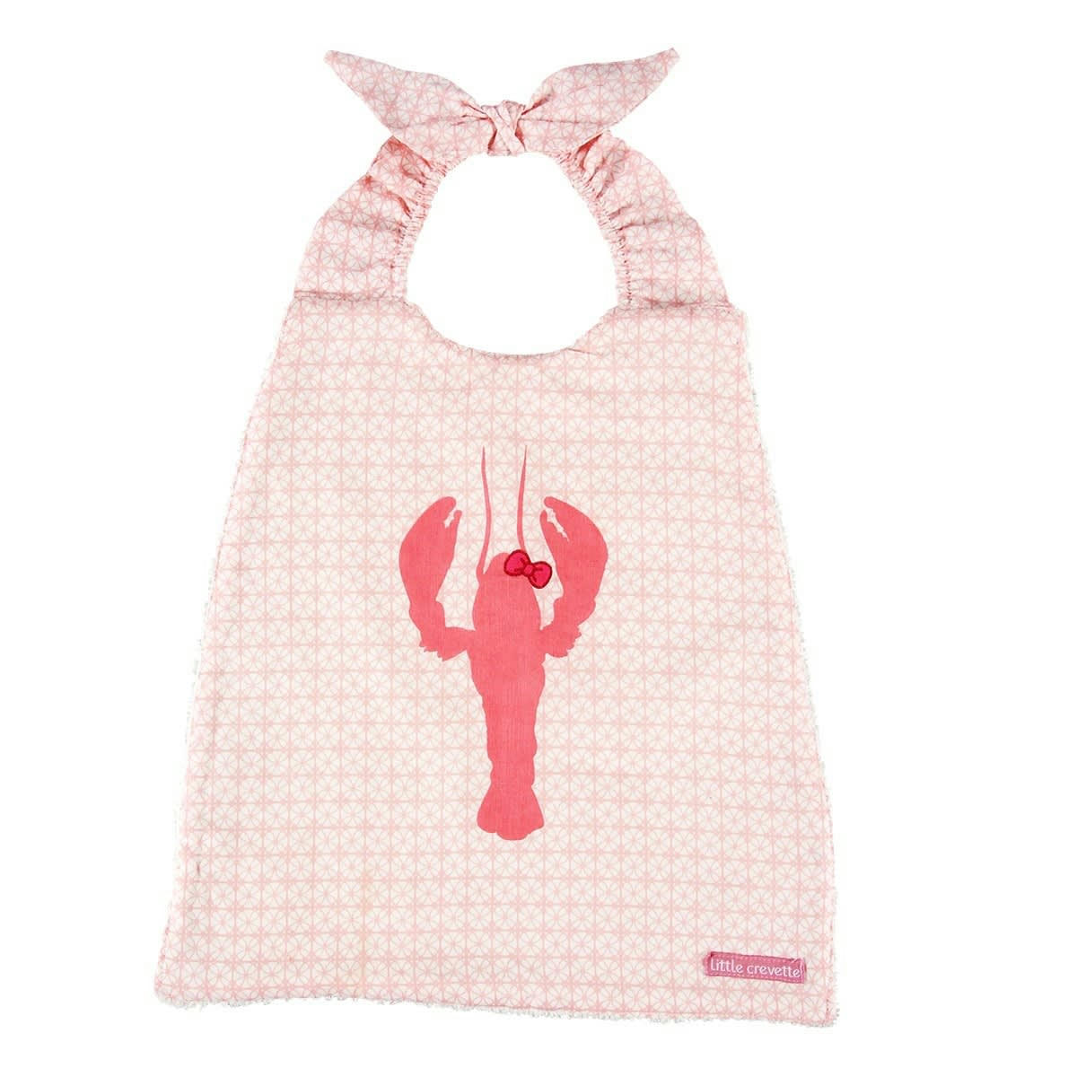 HOMARD COQUETTE - Serviette bavoir lin rose