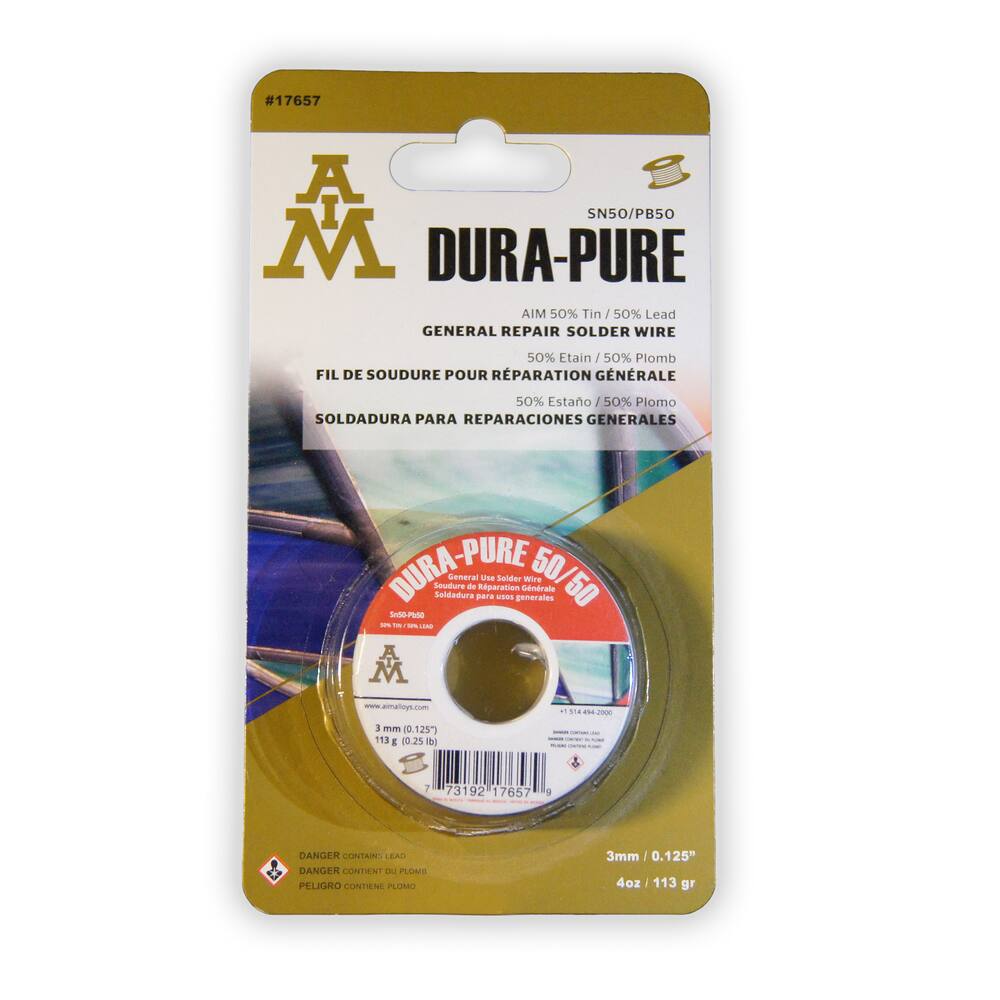 AIM 50/50 General Use Solder Wire, 113-g