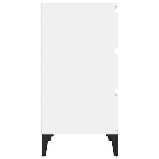NNEVL Bedside Cabinet High Gloss White 40x35x70 cm Engineered Wood