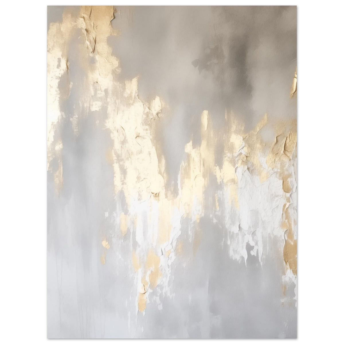 Artfulprints Poster Abstract - Golden touch  - 70x100 cm - Goud