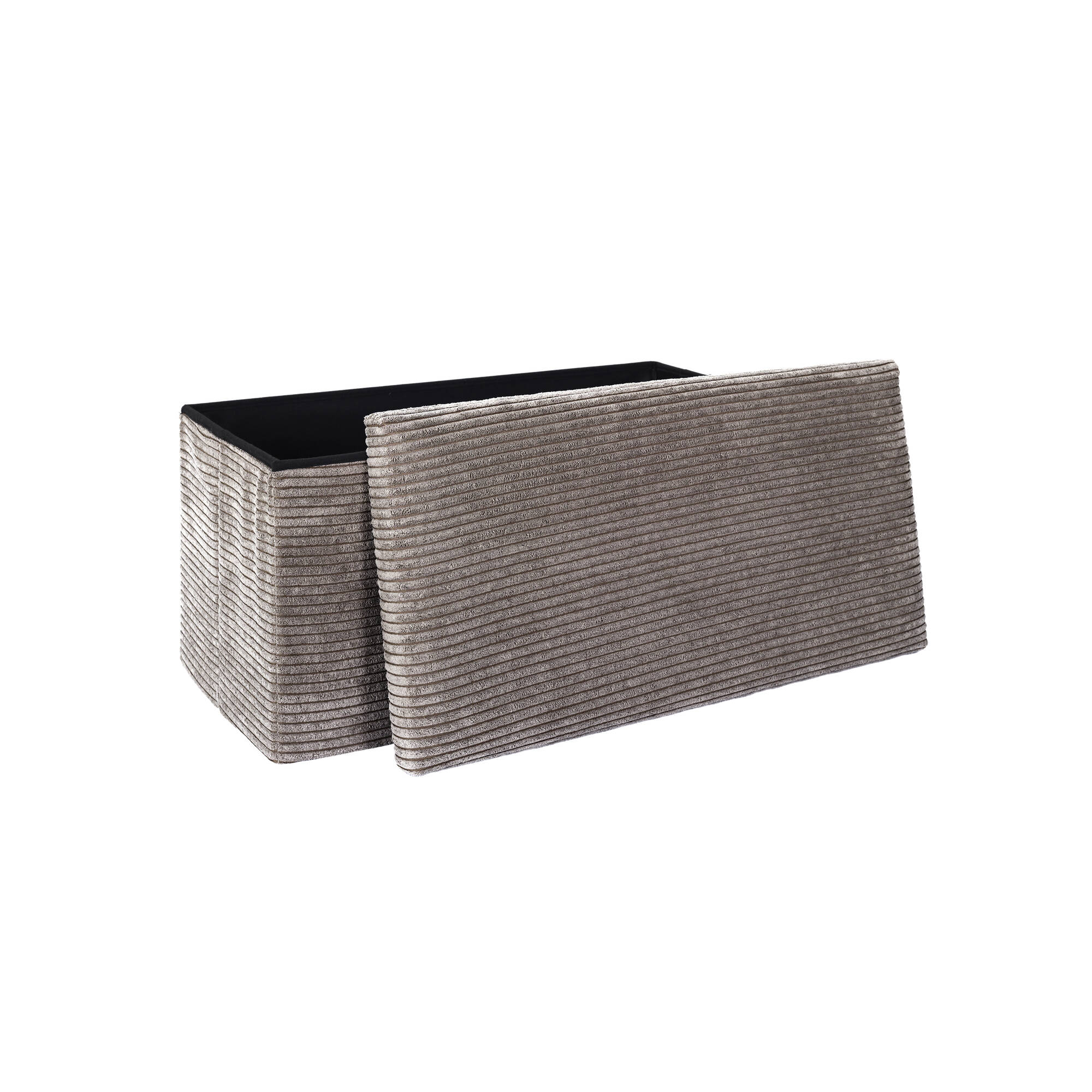 Banc-coffre pliable uni c&ocirc;telé