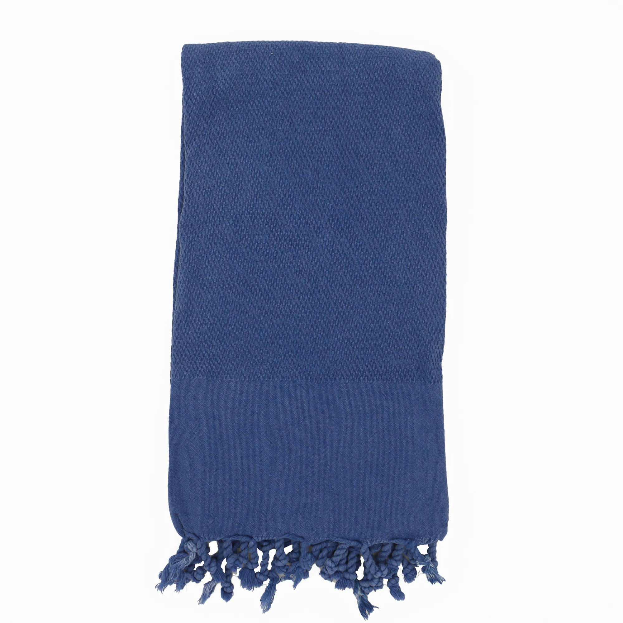 - Fouta antique 100% coton avec franges bleu 95x170cm