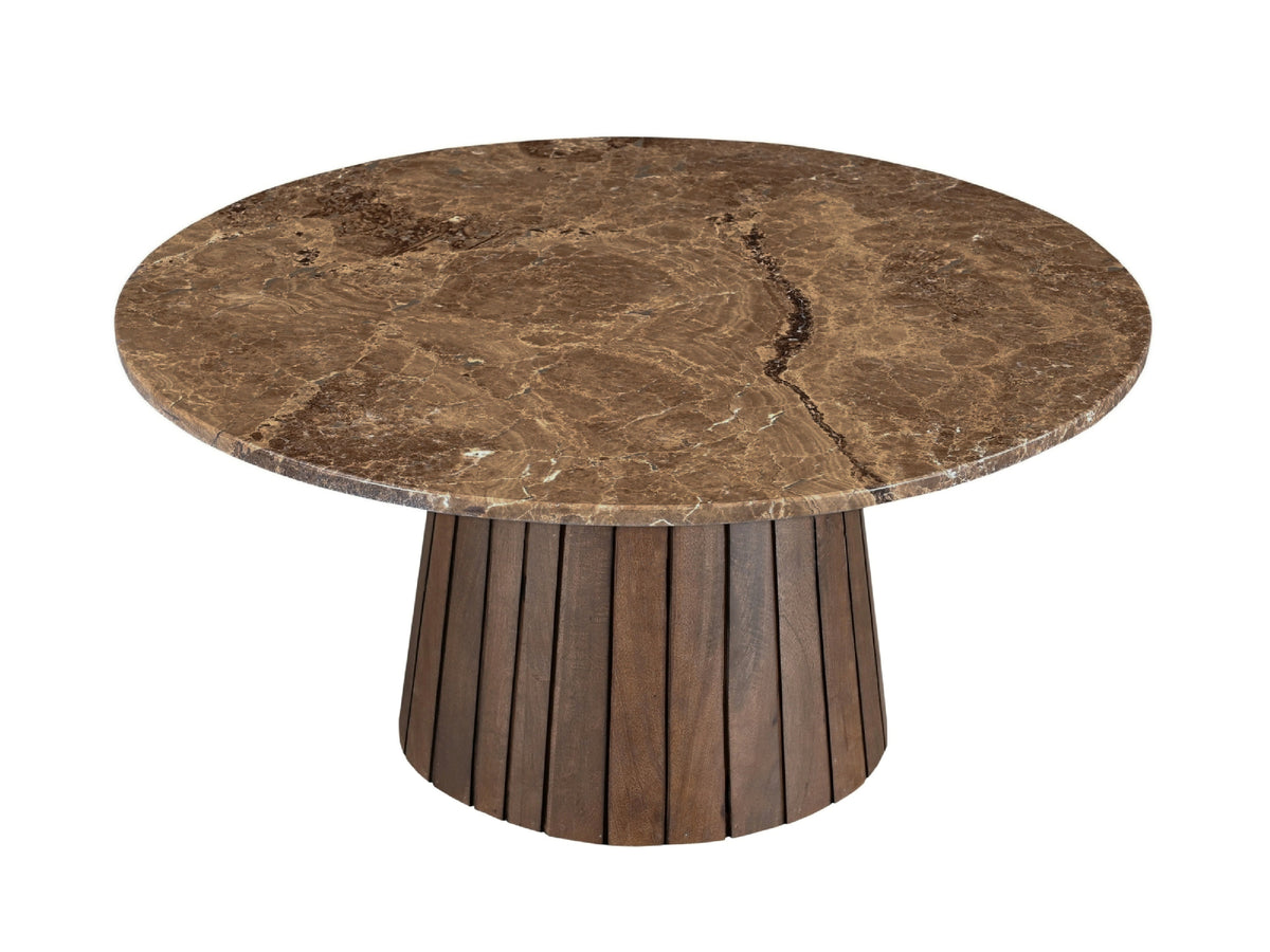 Livingfurn salontafel Empador - 80cm - marmer / Hout
