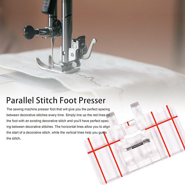 BASHLWUA Pied de Presseur de Machine à Coudre de Point Parallèle de Presse-Pieds en Plastique Adapte pour la pour Machine À Coudre