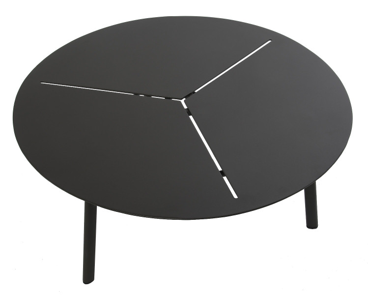 Stolik kawowy Kampala czarny 80x80x35 cm Miloo Home
