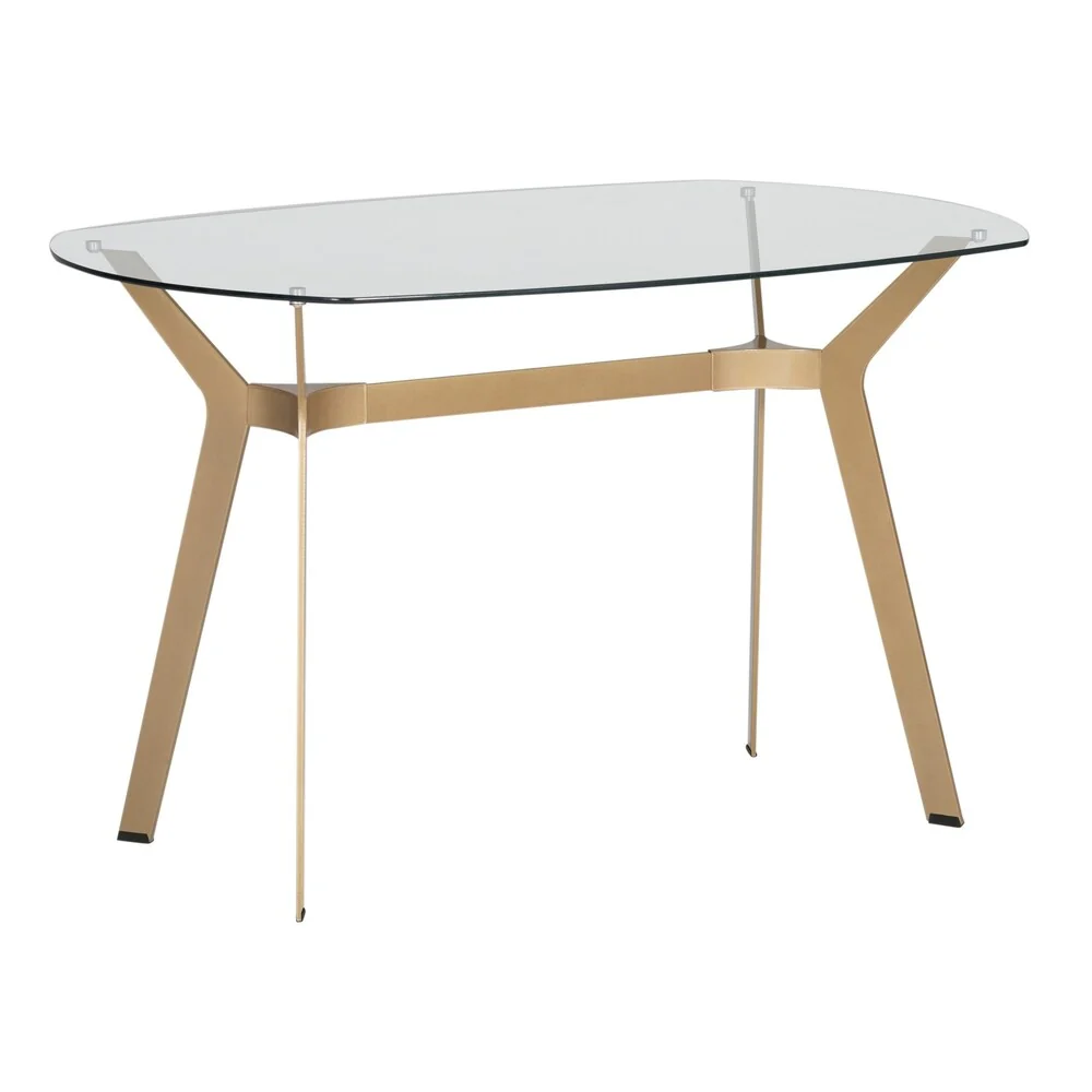 Silver Orchid Myers Metal and Glass 48-inch Modern Desk Table