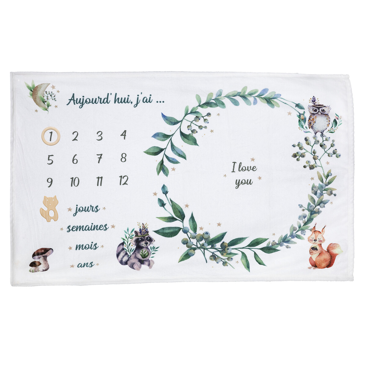 Manta natureza para fotografias verde 120x80cm