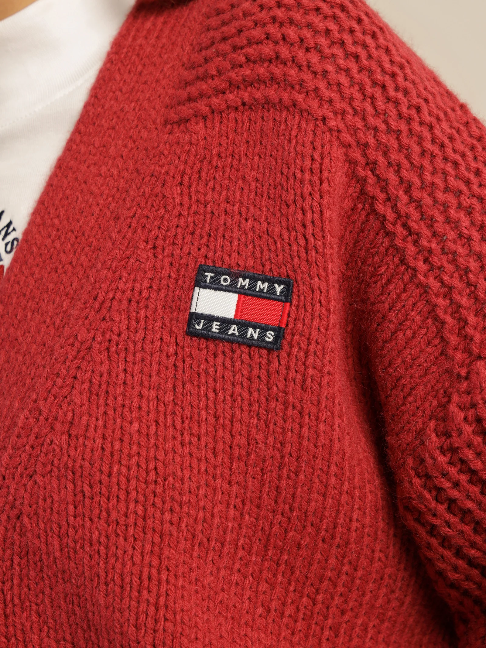 Oversized Badge Cardigan