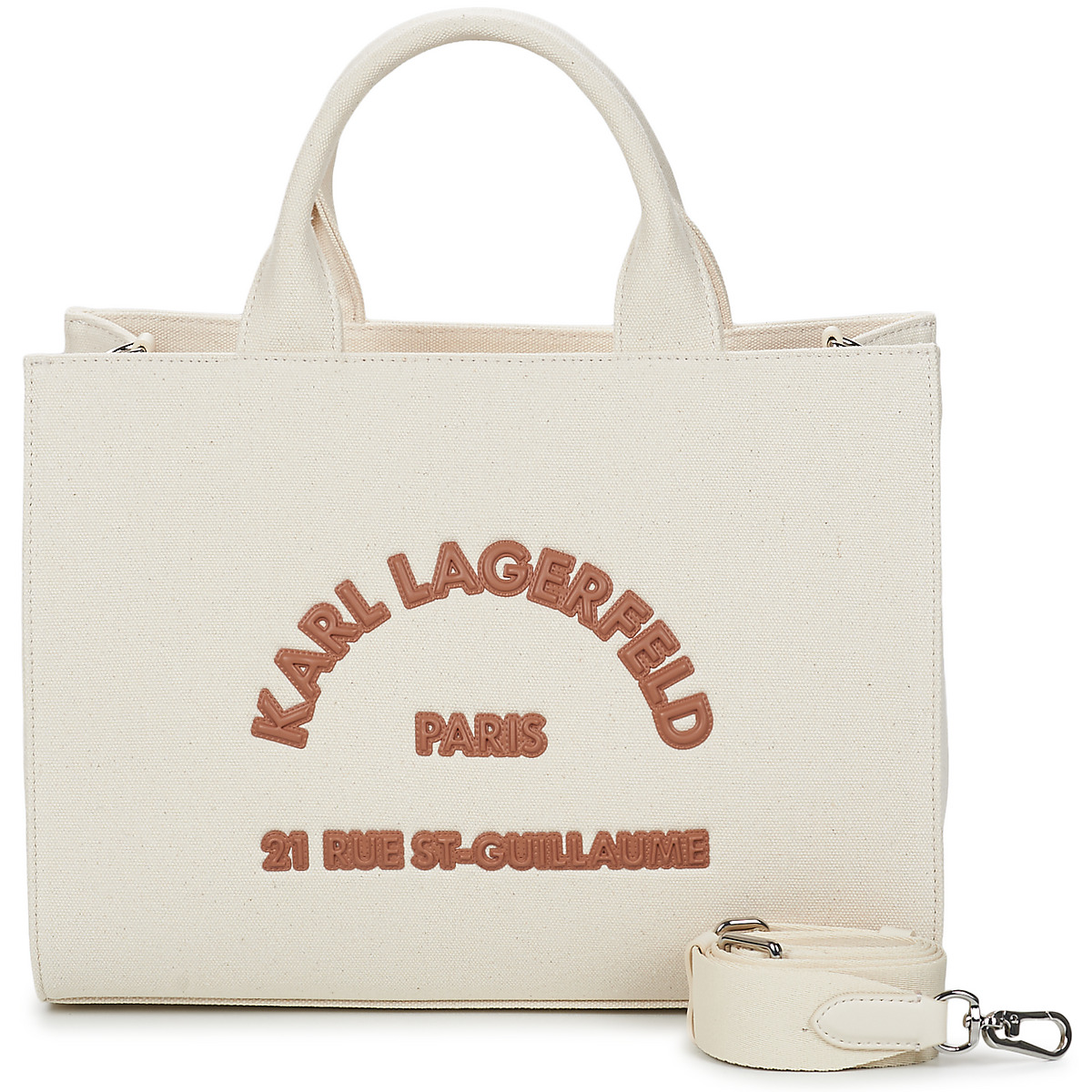 Karl Lagerfeld - K/RSG SQUARE PATCH MD TOTE - Beige / Cognac