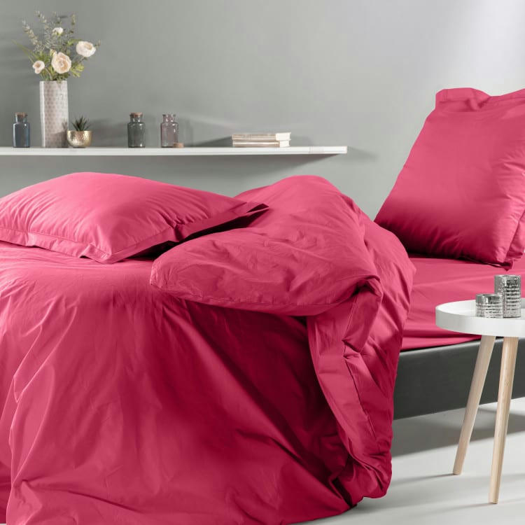 PERCALE MONTELEONE - Drap housse en Coton Rose 2x90x200 cm