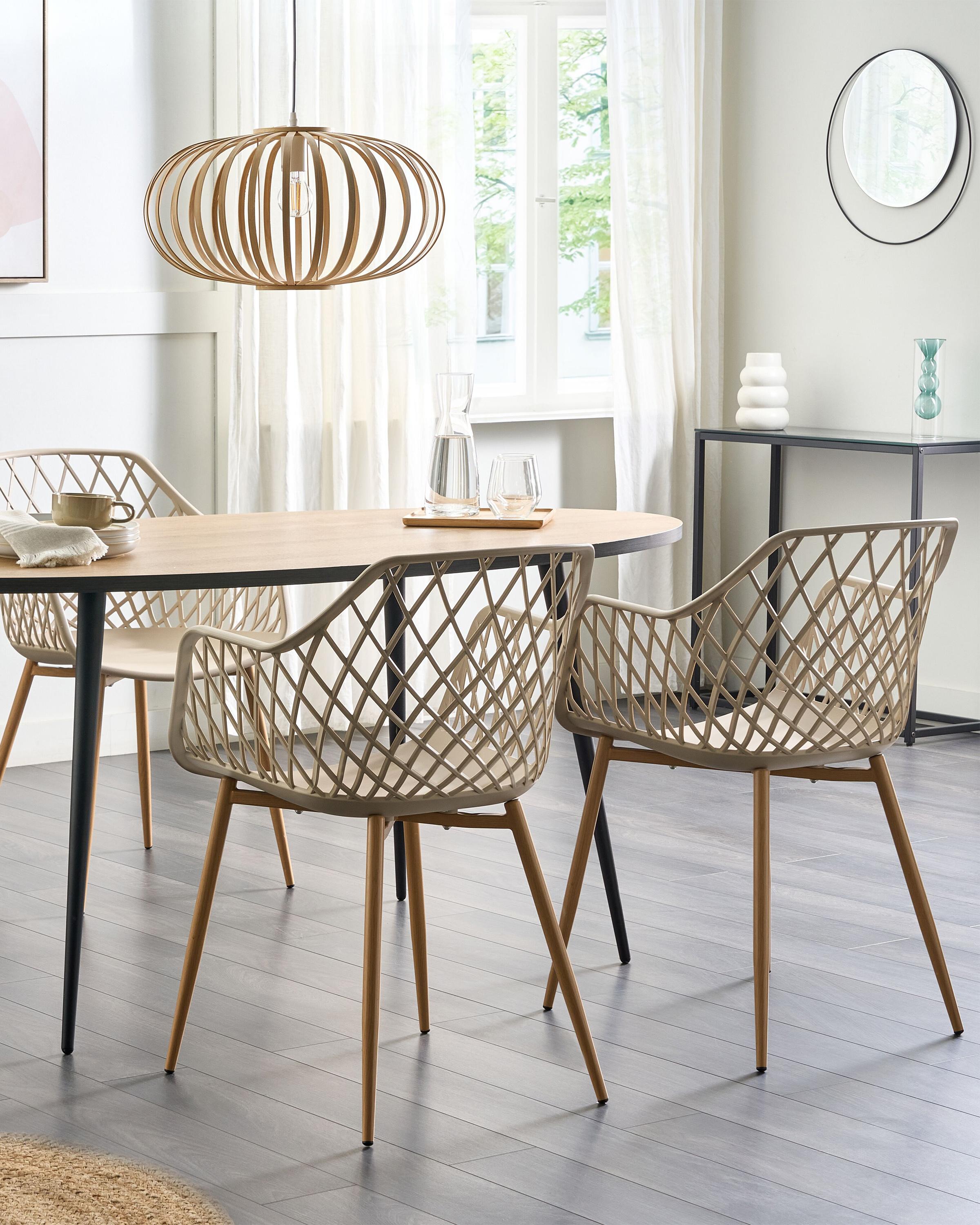 Set of 2 Dining Chairs NASHUA Beige