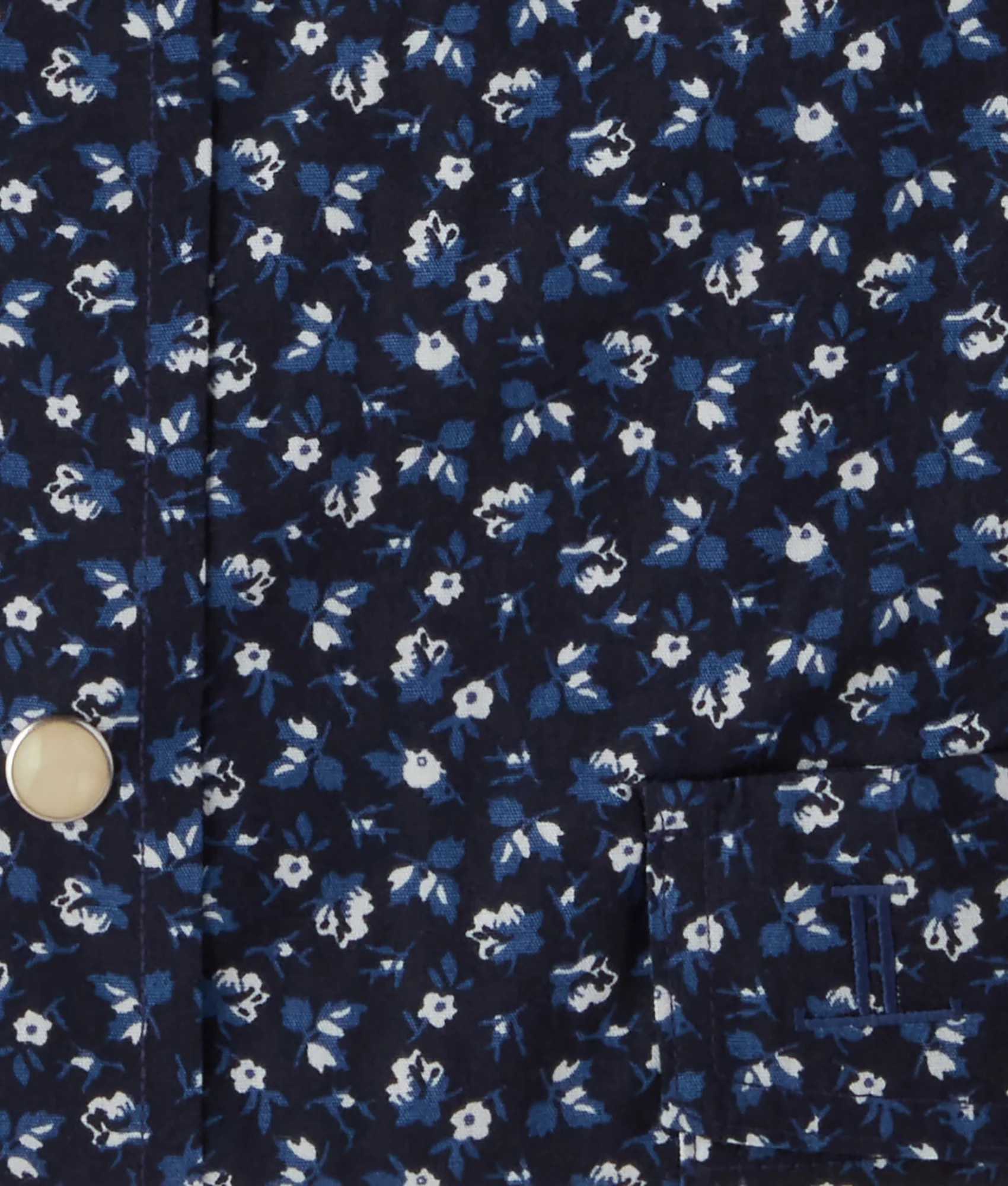 Austin Classic Fit - Blue On Navy Floral Print