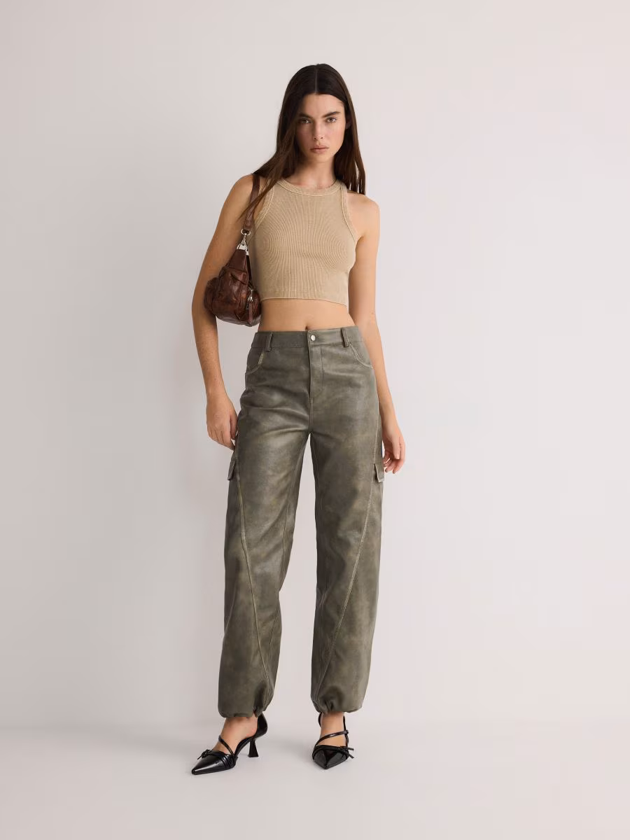 Crop Top With Aged Effect