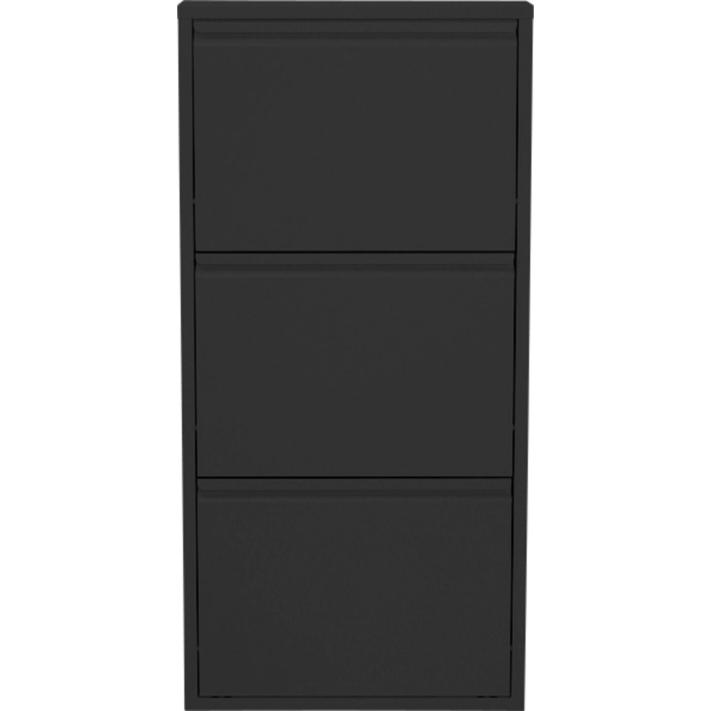 Schoenenkast Caruso 3 laden zwart Kare Design