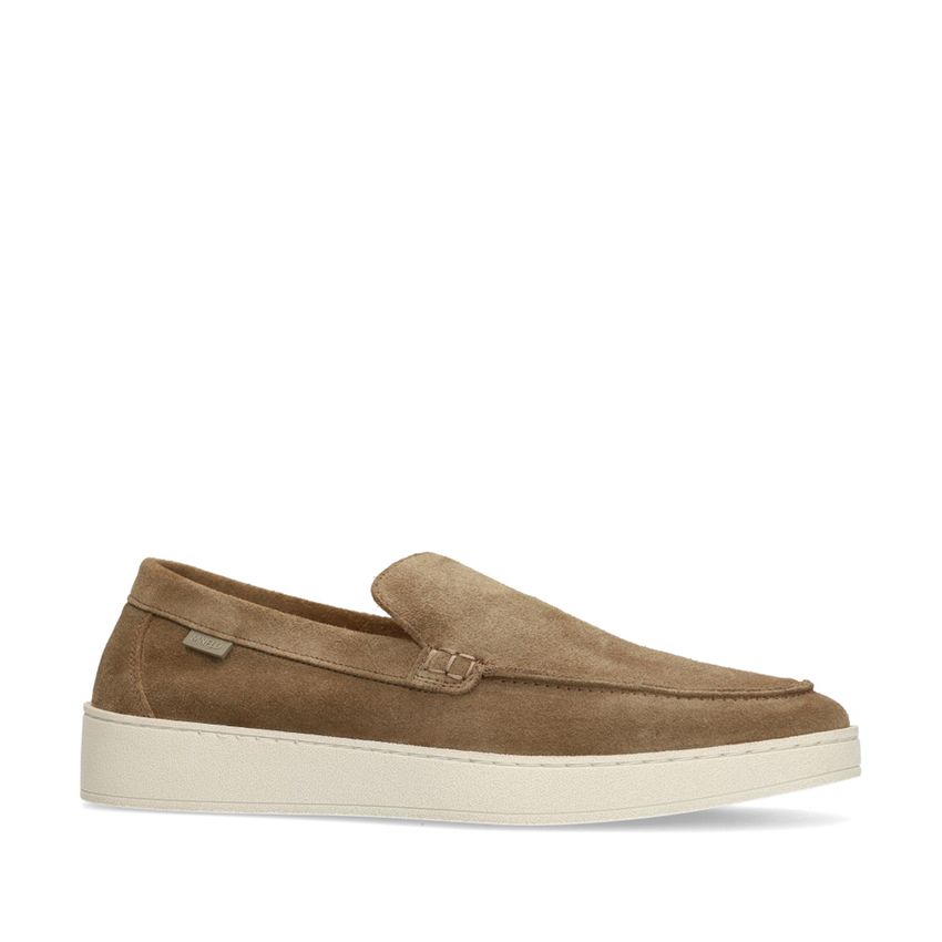 Manfield Taupe suède loafers
