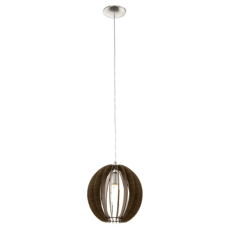 Suspension Cossano brun foncé Ø 30 cm E27 60 W EGLO