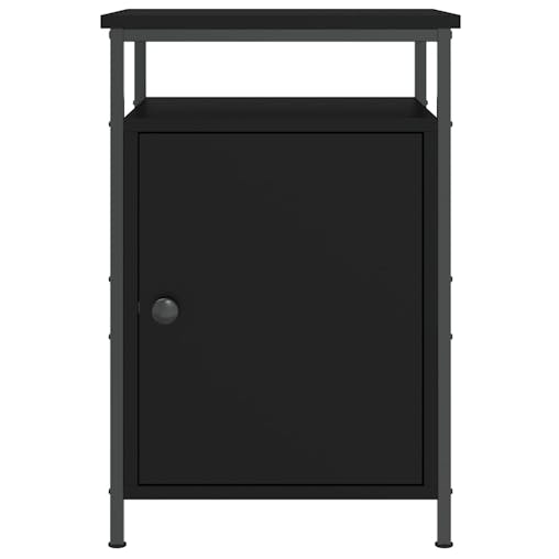 NNEVL Bedside Cabinets 2 pcs Black 40x42x60 cm Engineered Wood
