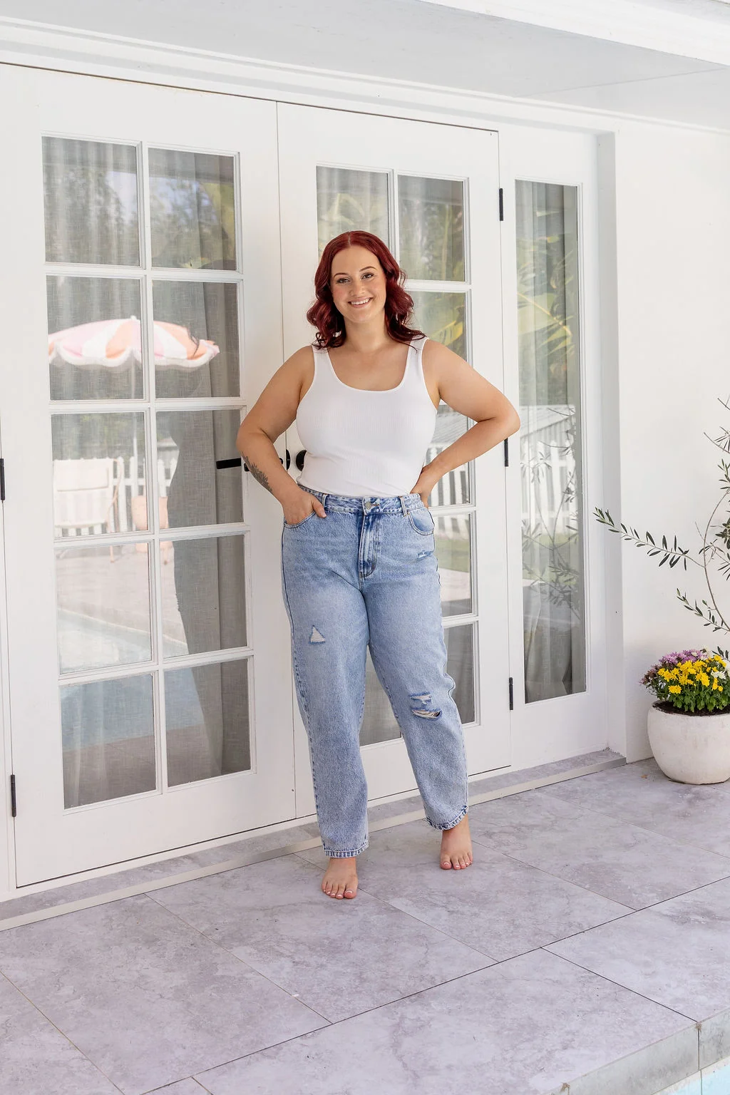 Cerys Jeans in Light Blue Acid Wash