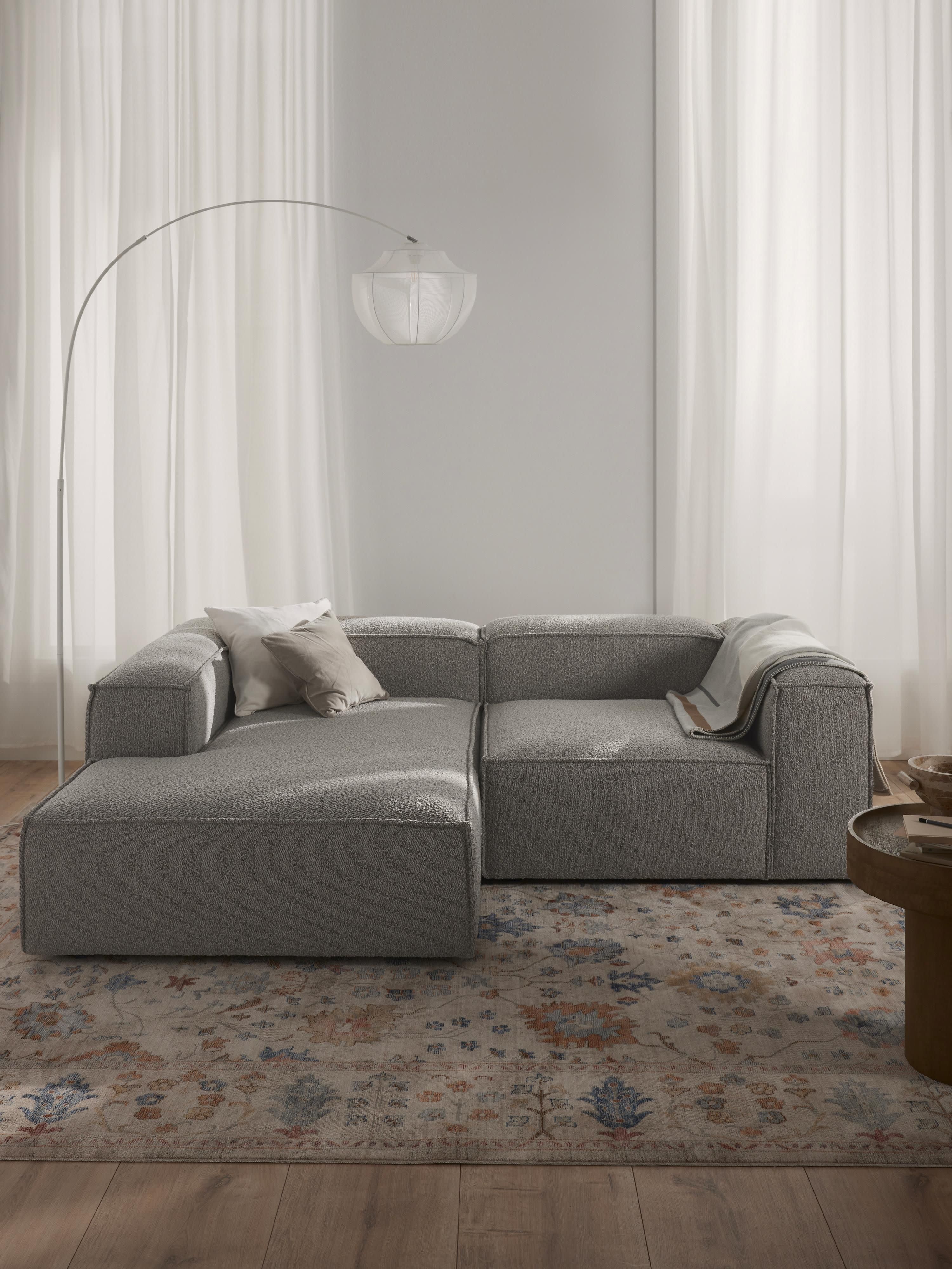 Modulares Bouclé-Ecksofa Lennon (2-Sitzer)